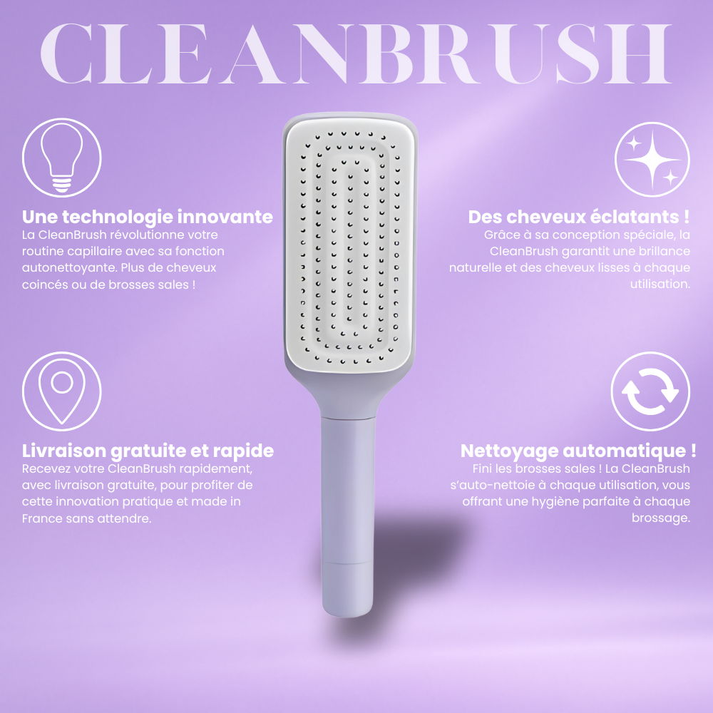 Brosse à Cheveux Auto-Nettoyante Tout-en-Un