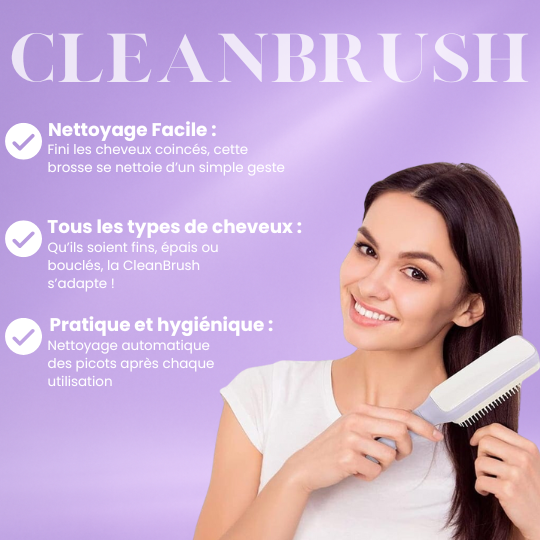 Brosse à Cheveux Auto-Nettoyante Tout-en-Un