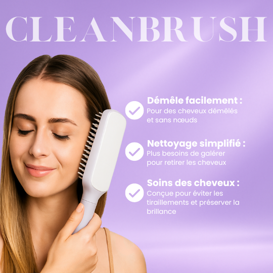 Brosse à Cheveux Auto-Nettoyante Tout-en-Un